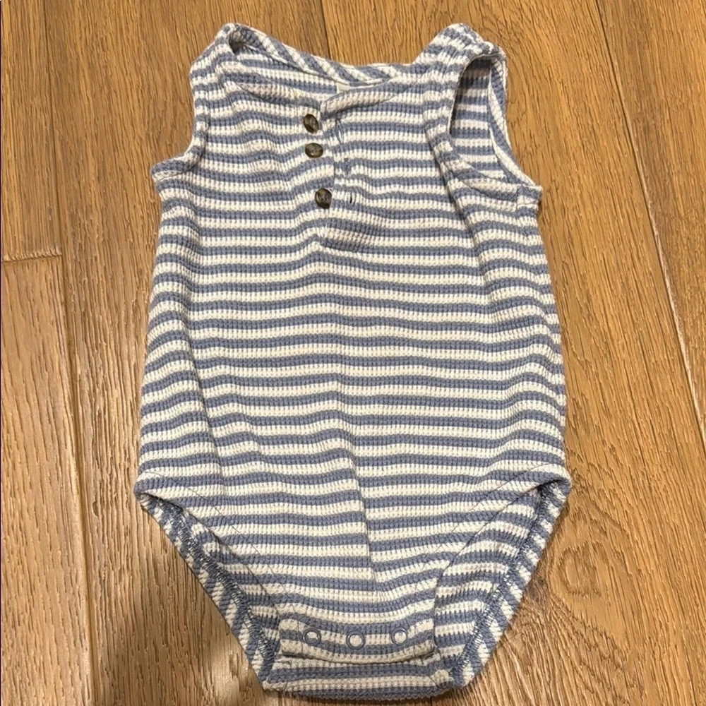 Carter's Blue and White Striped Bodysuit